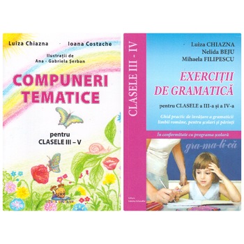 Pachet Exercitii de gramatica si compuneri tematice pentru clasele II-V (2 carti) Pachet Exercitii de gramatica si compuneri tematice pentru clasele II-V (2 carti)