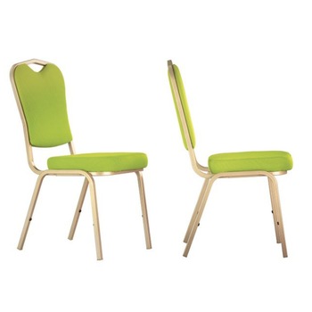 Set 2 scaune bucatarie PRAGA Gold, Verde stofa lusso