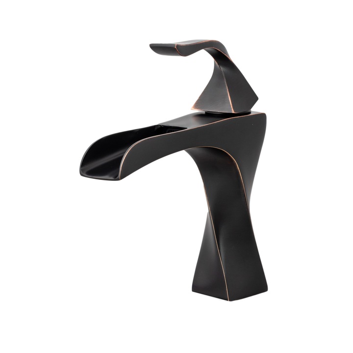 Baterie lavoar, tip cascada, negru antichizat, TRENDY S