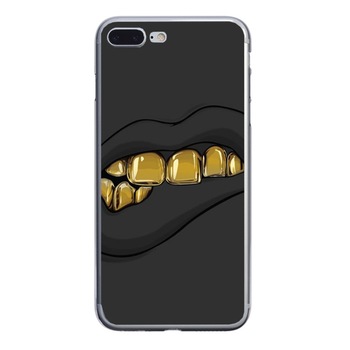 Husa silicon gri iPhone 7 plus Gold Bite Husa silicon gri iPhone 7 plus Gold Bite