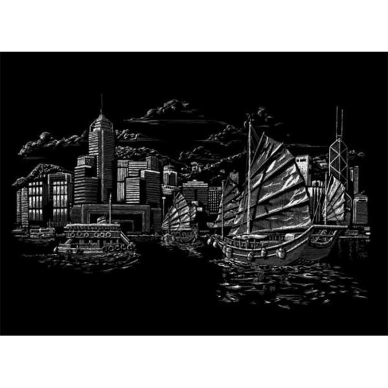 Set gravura, Royal Langnickel - Famous Places, 10 - Hong Kong Harbor
