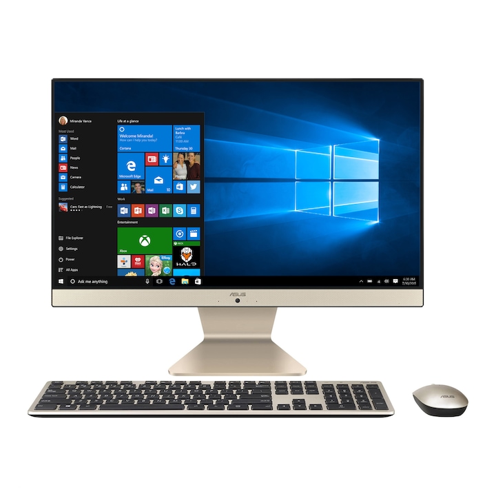 ASUS V222FAK All-in-One Asztali számítógép, Intel® Core™ i3-10110U akár 4.10 GHz processzorral, Comet Lake, 21.5, Full HD, IPS, 8GB DDR4, 256GB SSD M.2 NVMe, Intel® UHD Graphics, Windows 10 Pro