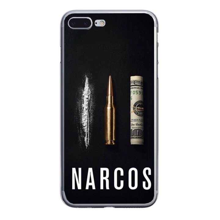 Husa silicon neagra iPhone 7 plus Narcos