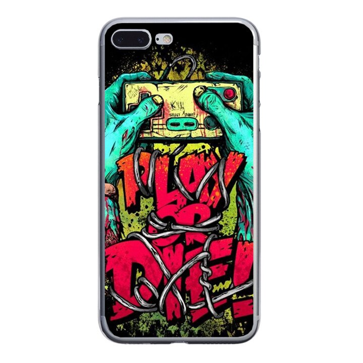 Husa silicon neagra iPhone 8 plus Plsy or Die