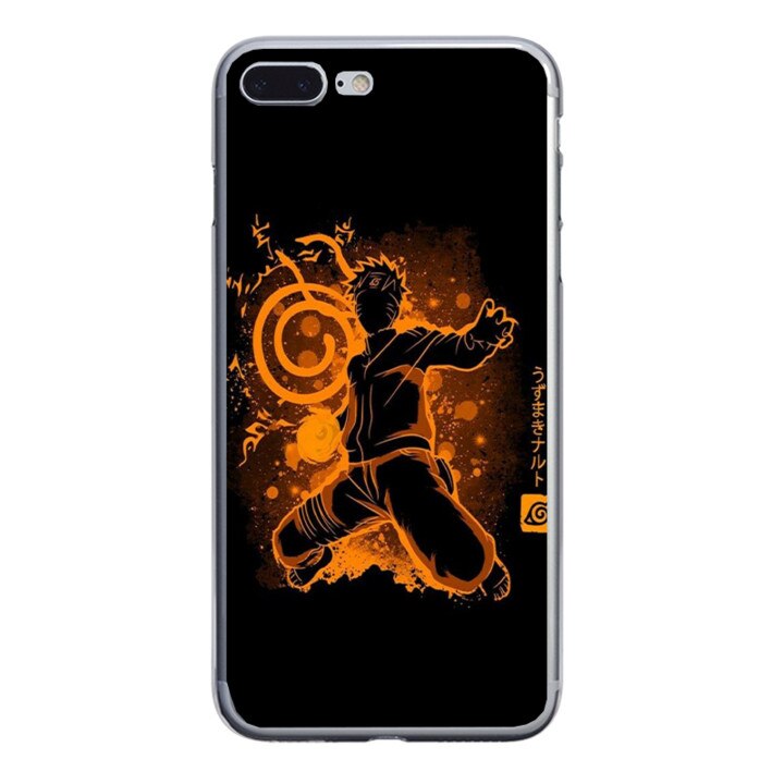 Husa silicon neagra iPhone 8 plus Naruto