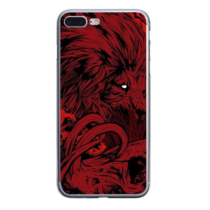 Husa silicon rosie iPhone 7 plus Red Lion