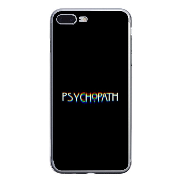 Husa silicon neagra iPhone 7 plus Psycho