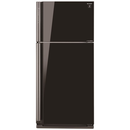 Frigider Sharp SJXP680GBK, 536 l, Clasa A++, Ioni Plasmacluster, J-Tech Inverter, H 175 cm, Sticla Neagra