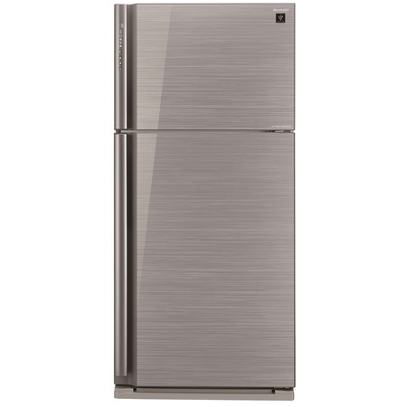 Frigider Sharp SJXP680GSL, 536 l, Clasa A++, Ioni Plasmacluster, J-Tech Inverter, H 175 cm, Argintiu Sticla