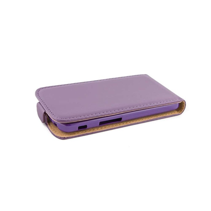 Кейс Съвместим с Samsung Galaxy J2, еко кожа, флекси, лилав
