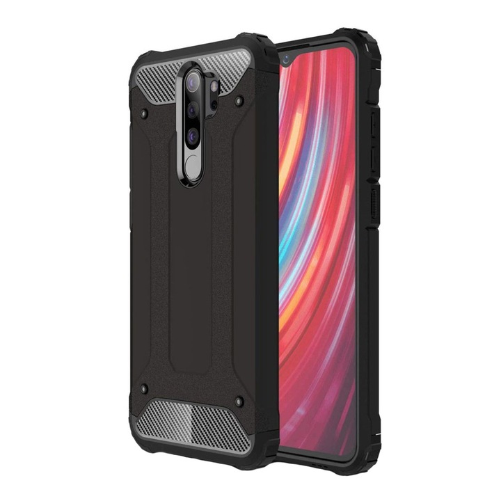 Калъф Defender Armor, съвместим с Oppo A5 2020, PC+TPU, черен