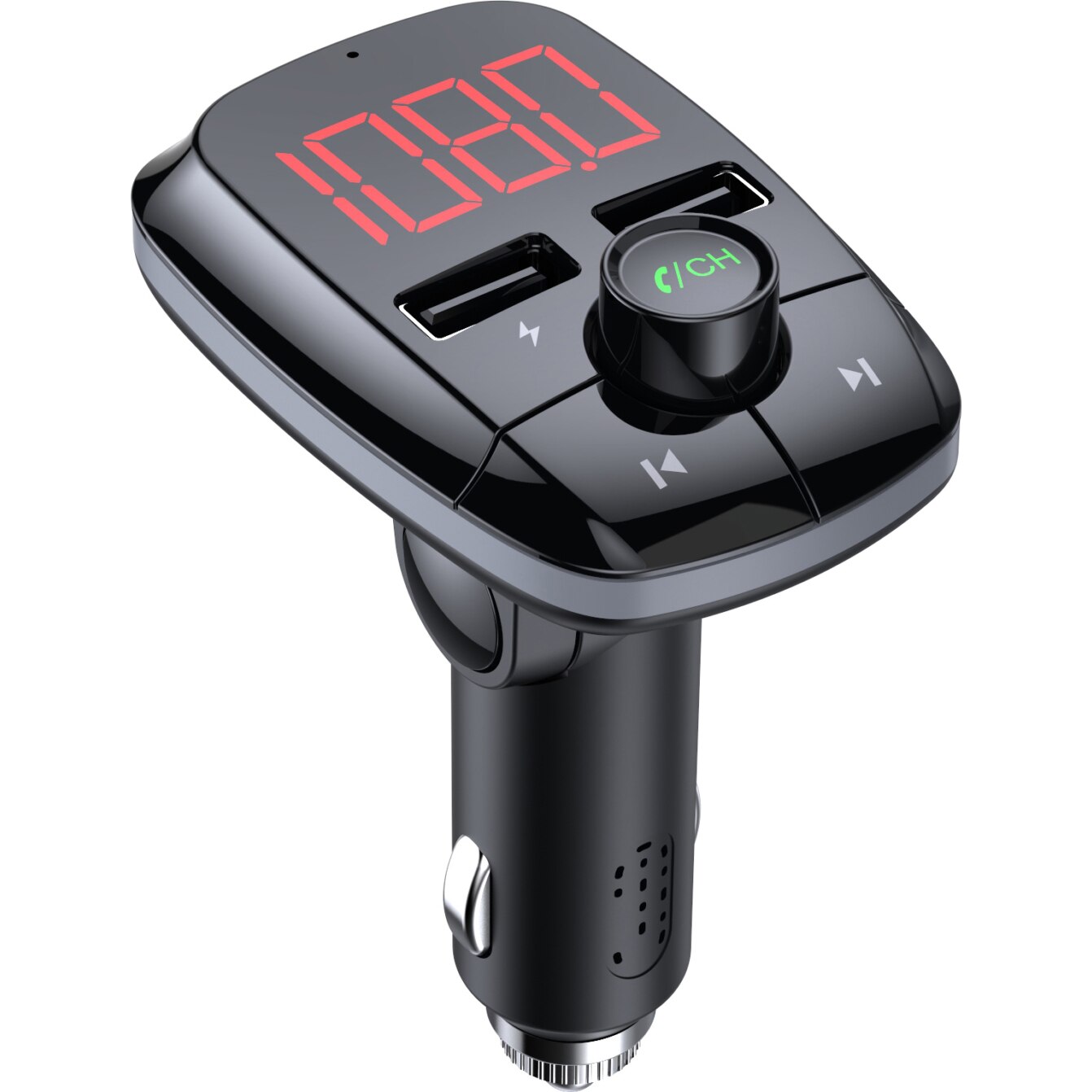 Modulator FM Bluetooth Serioux ABFM50, USB, microSD, USB 2.4A, Negru