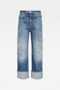 G-Star RAW, Blugi cu aspect deteriorat, Bleumarin/Alb, W29-L32 G-Star RAW, Blugi cu aspect deteriorat, Bleumarin/Alb, W29-L32