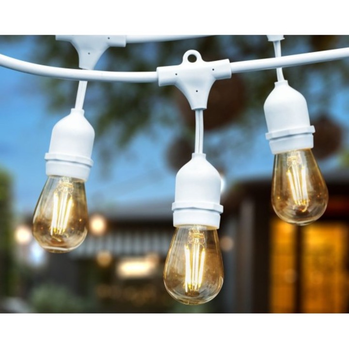 LED füzér 15xE27 15M Fehér