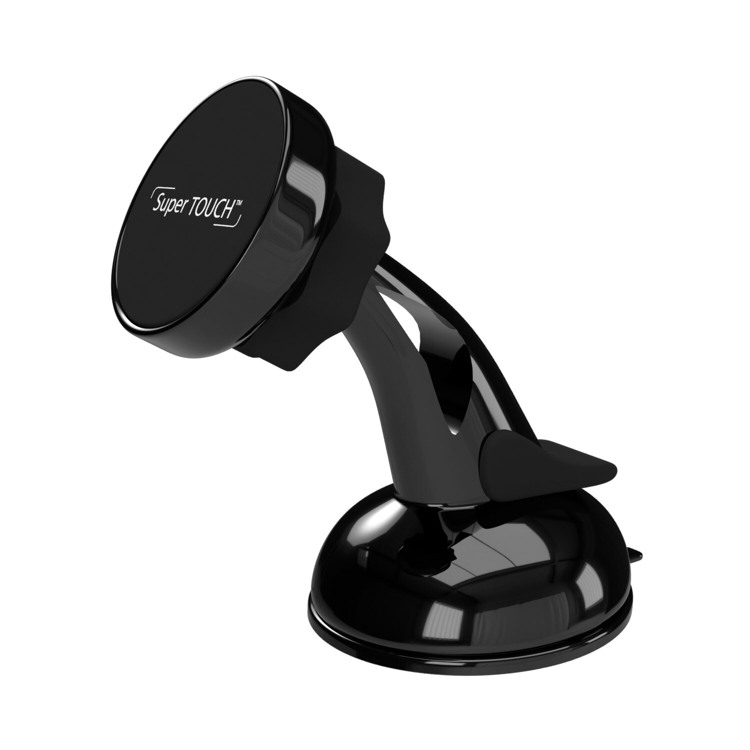 Suport magnetic cu ventuza Super TOUCH, negru