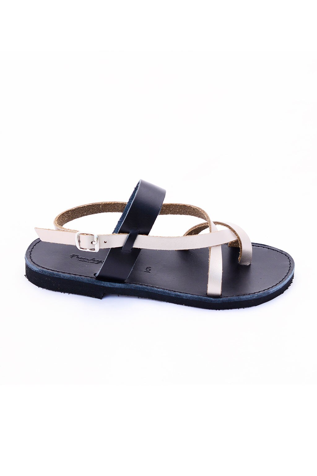 Sandale grecesti FUNKY PEOPLE, grej metalic