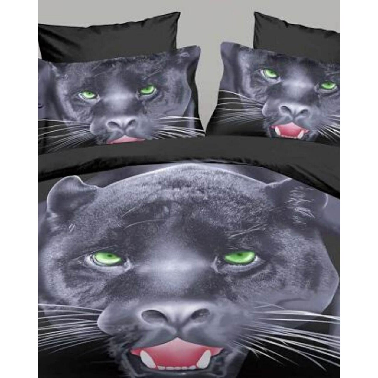 Set Lenjerie 3D Bumbac Satinat, 4 Piese, Pat 2 Persoane, D-574