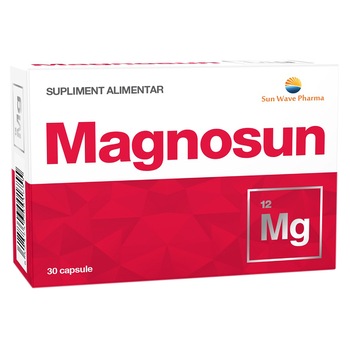 Supliment alimentar Magnosun 520mg, Sun Wave Pharma, 30 capsule Supliment alimentar Magnosun 520mg, Sun Wave Pharma, 30 capsule