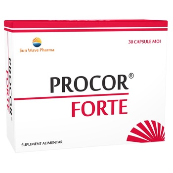 Supliment alimentar Procor Forte Sun Wave Pharma, 30 capsule Supliment alimentar Procor Forte Sun Wave Pharma, 30 capsule