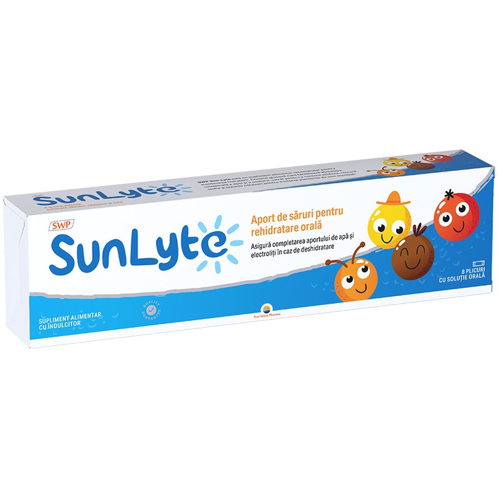 Sunlyte, Sun Wave Pharma, săruri de rehidratare, 8 pliculețe soluție orală