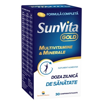 Multivitamine și minerale SunVita Gold Sun Wave Pharma, 30 comprimate Multivitamine și minerale SunVita Gold Sun Wave Pharma, 30 comprimate
