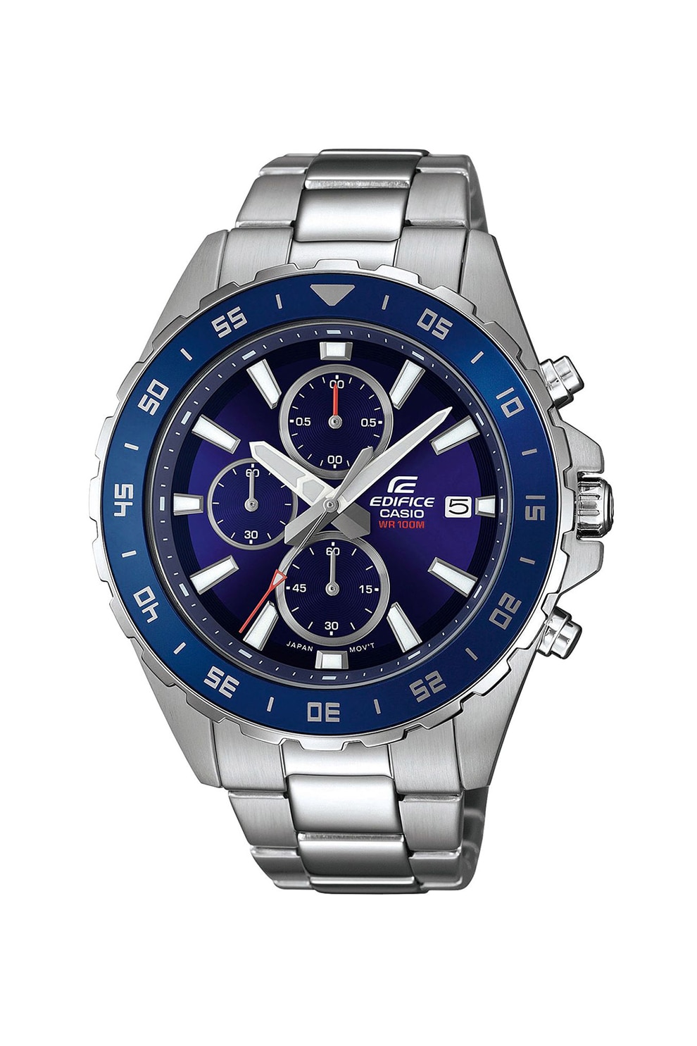 Casio, Ceas quartz cronograf de otel inoxidabil, Argintiu