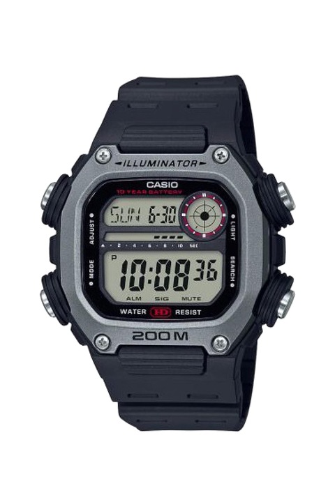 Casio, Часовник със силиконова каишка, Черен