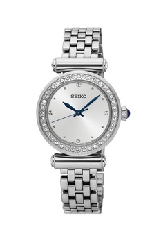 Seiko, Ceas de otel inoxidabil decorat cu cristale , Argintiu Seiko, Ceas de otel inoxidabil decorat cu cristale , Argintiu