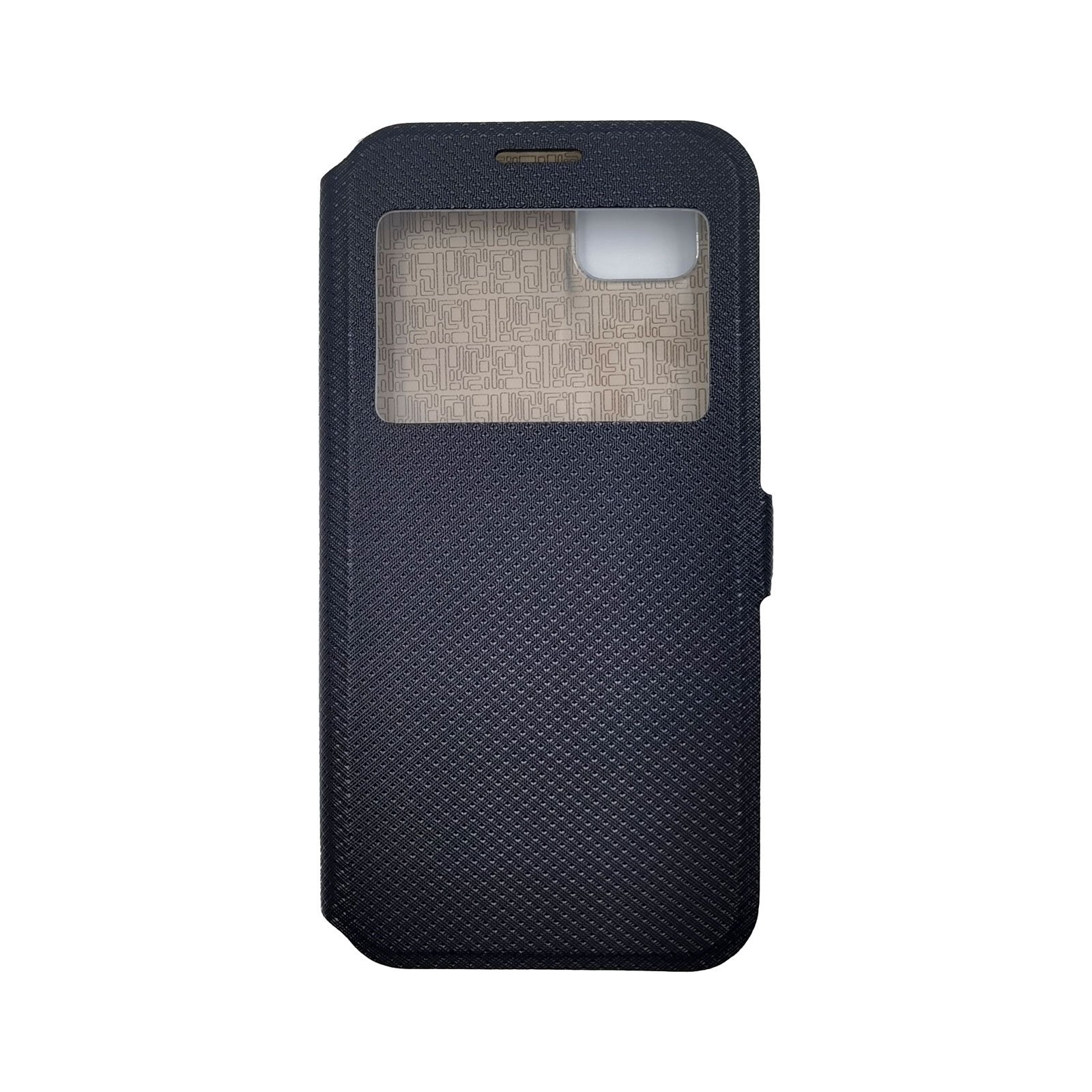Husa Flip Carte Huawei Y5P model S-View cu Stand Telefon, Antisoc, Viceversa Negru