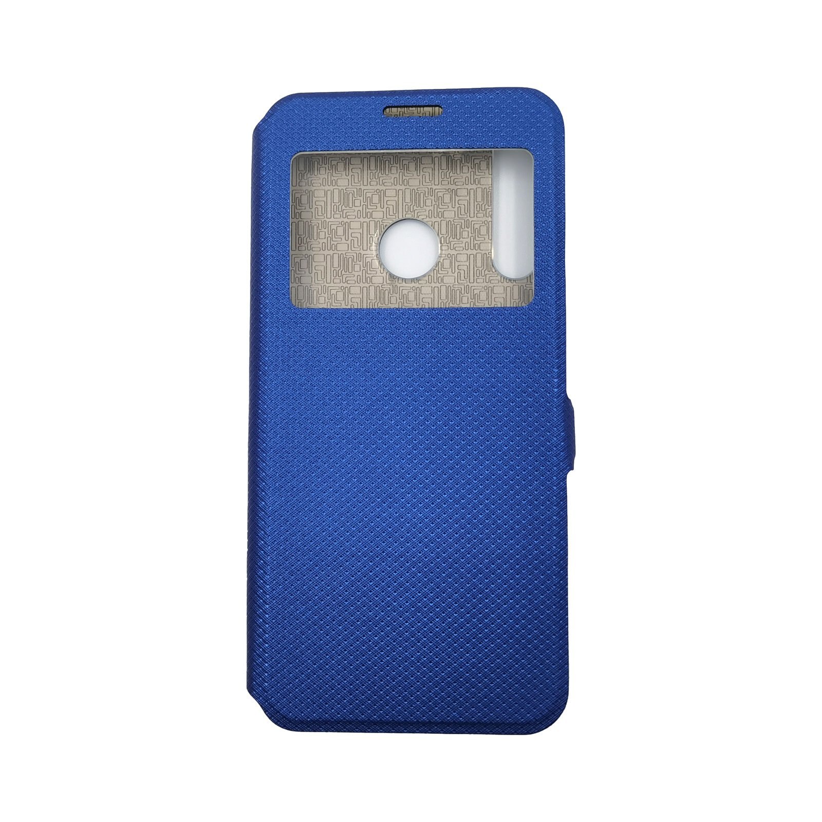 Husa Flip Carte Huawei P40 Lite E model S-View cu Stand Telefon, Antisoc, Viceversa Albastru