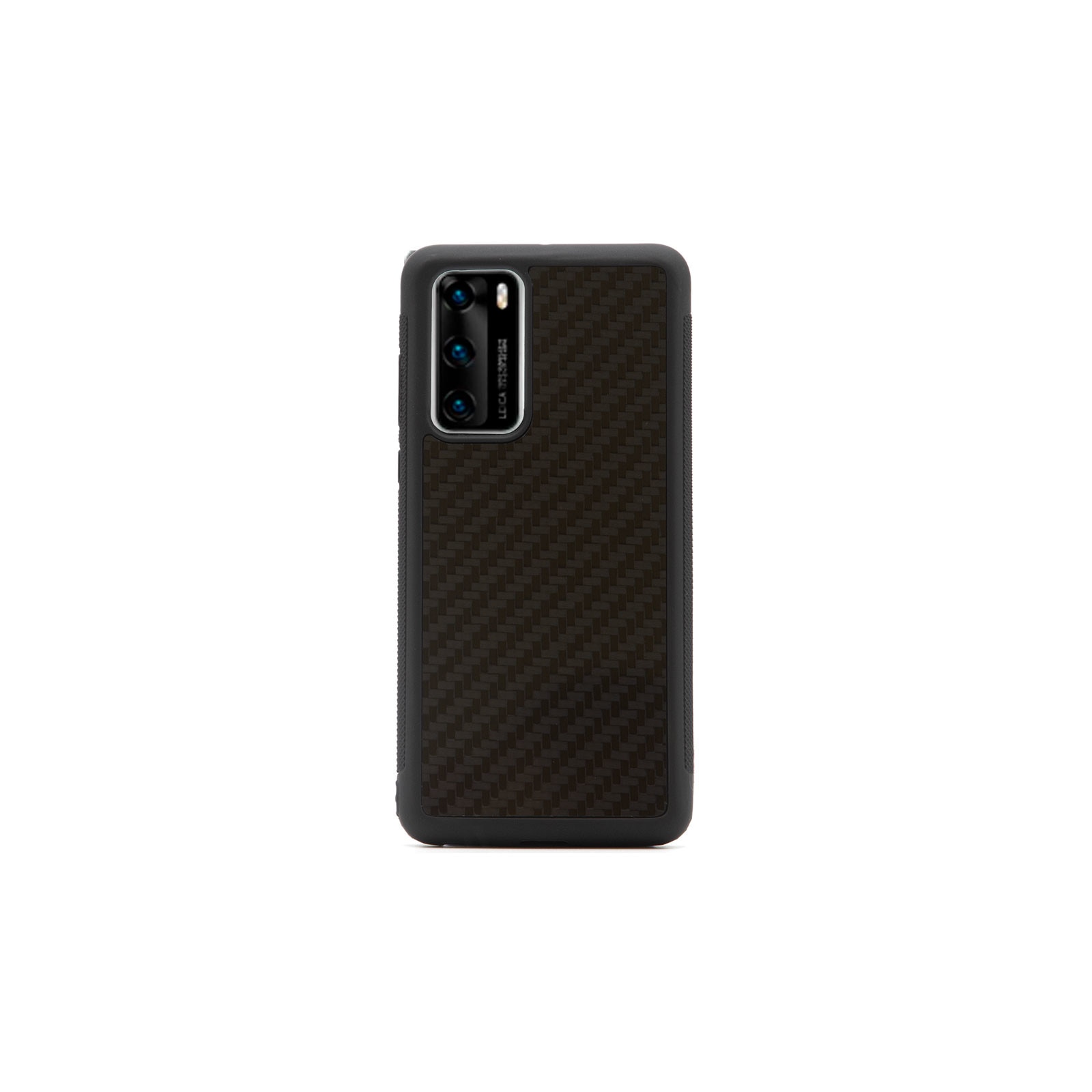 Husa de Telefon din Silicon cu Insertie de Fibra de Carbon Autentica Compatibila cu Huawei P40