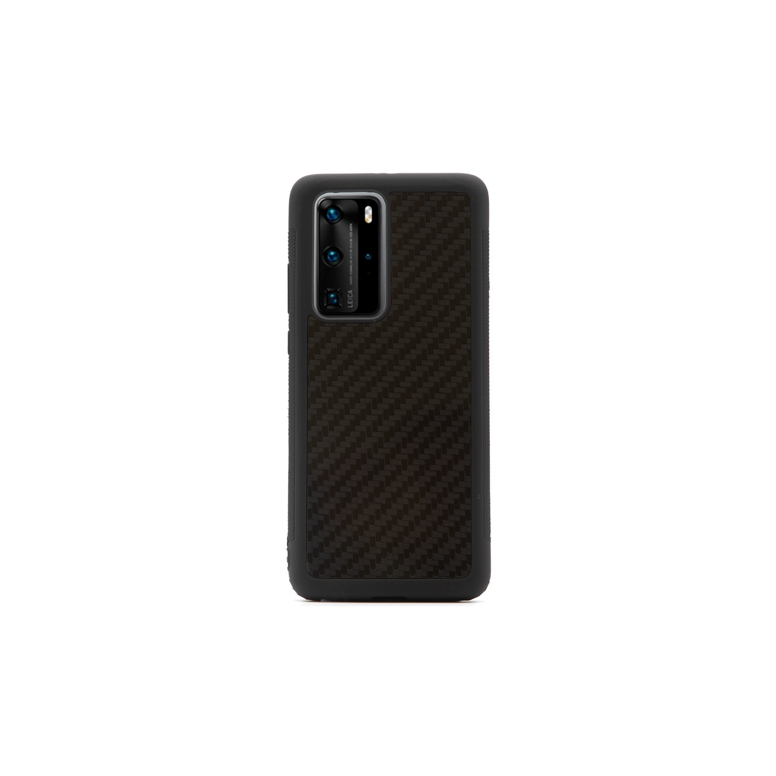 Husa de Telefon din Silicon cu Insertie de Fibra de Carbon Autentica Compatibila cu Huawei P40 Pro