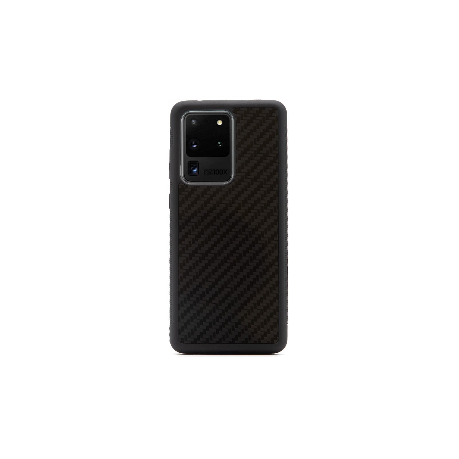 Husa de Telefon din Silicon cu Insertie de Fibra de Carbon Autentica Compatibila cu Samsung S20 Ultra