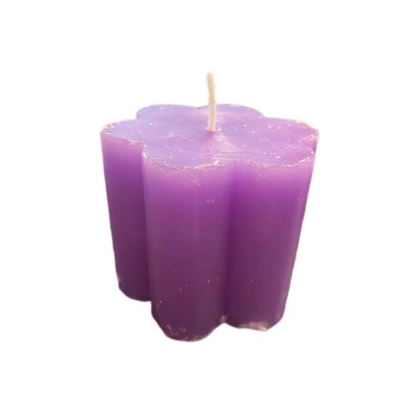 Lumanare Vision, mov, neparfumata, 6x8cm