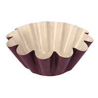 Forma pentru chec NAVA Terrestrial, cu invelis ceramic, otel carbon, model floare, 8 x 22.5 cm