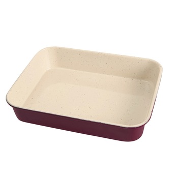 Tava dreptunghiulara NAVA Terrestrial, cu invelis ceramic, otel carbon, 6x26x34 cm Tava dreptunghiulara NAVA Terrestrial, cu invelis ceramic, otel carbon, 6x26x34 cm