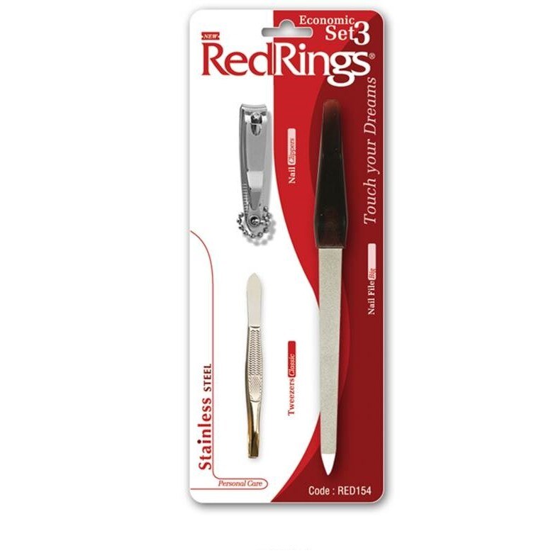 Set de ingrijire RedRings (pila, penseta, unghiera)