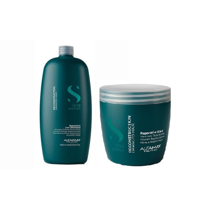 Комплект Alfaparf, За възстановяване и реконструкция, Шампоан, 1000мл, Маска, 500мл