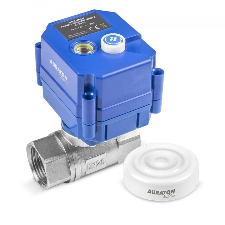 Sistem inteligent anti-inundatii, electrovalva 1/2"+ senzor, fara fir, Smart Home
