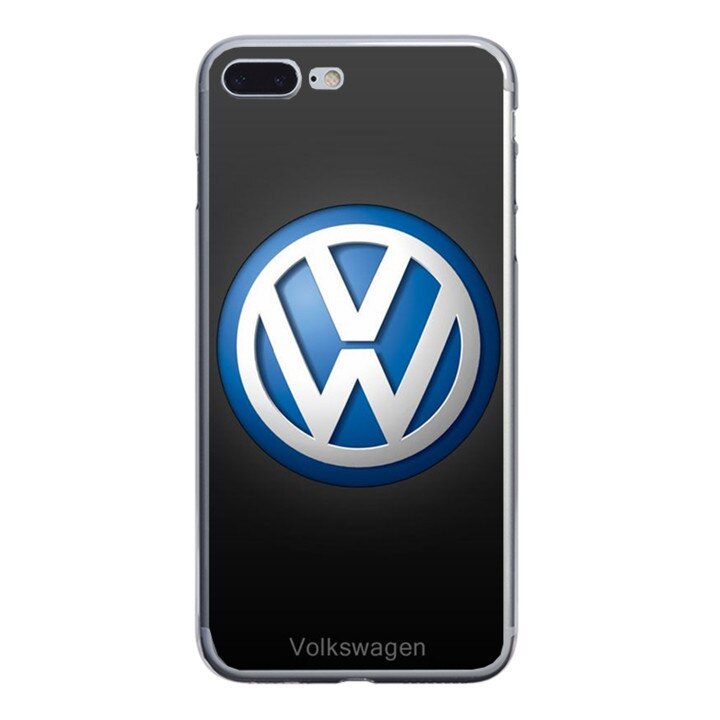 Husa silicon neagra iPhone 7 plus Wolkswagen Logo