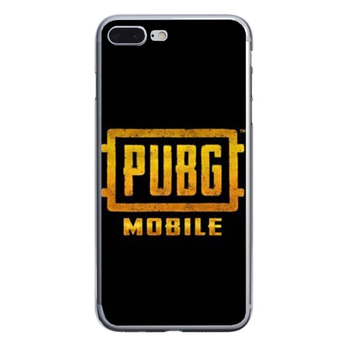 Husa silicon neagra iPhone 8 plus PUBG Mobile