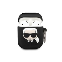Husa Protectie Originala Karl Lagerfeld Pentru Airpods 1/2 Negru