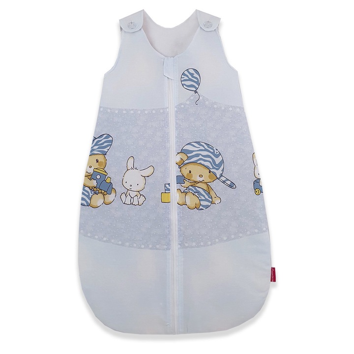 Sac de dormit, KidsDecor, vara 0.5 tog Hai la joaca albastru 70 cm