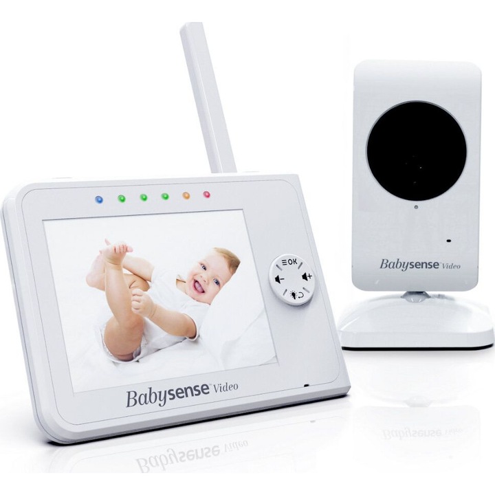 Monitor video Babysense Mobili V35, Ecran LCD, Alb