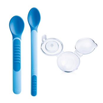 Set 2 lingurite MAM 666933, Albastru 6+ luni Set 2 lingurite MAM 666933, Albastru 6+ luni