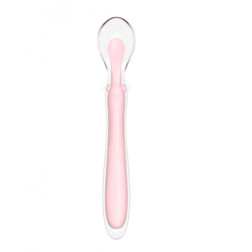 Lingurita flexibila din silicon Ultrasoft Training Spoon Pink