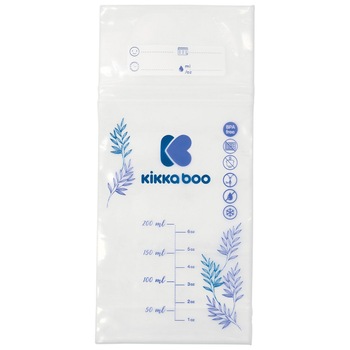 Pungi pentru stocarea laptelui matern KikkaBoo 50 buc Pungi pentru stocarea laptelui matern KikkaBoo 50 buc