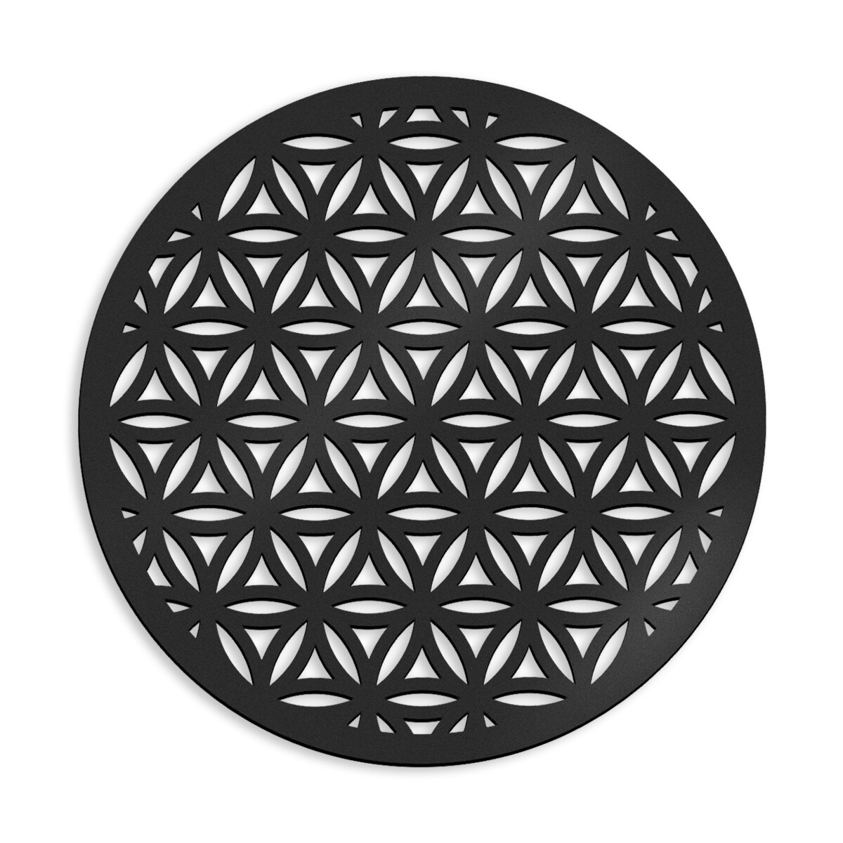 Decoratiune perete Flower of Life diametru 30 cm Otel