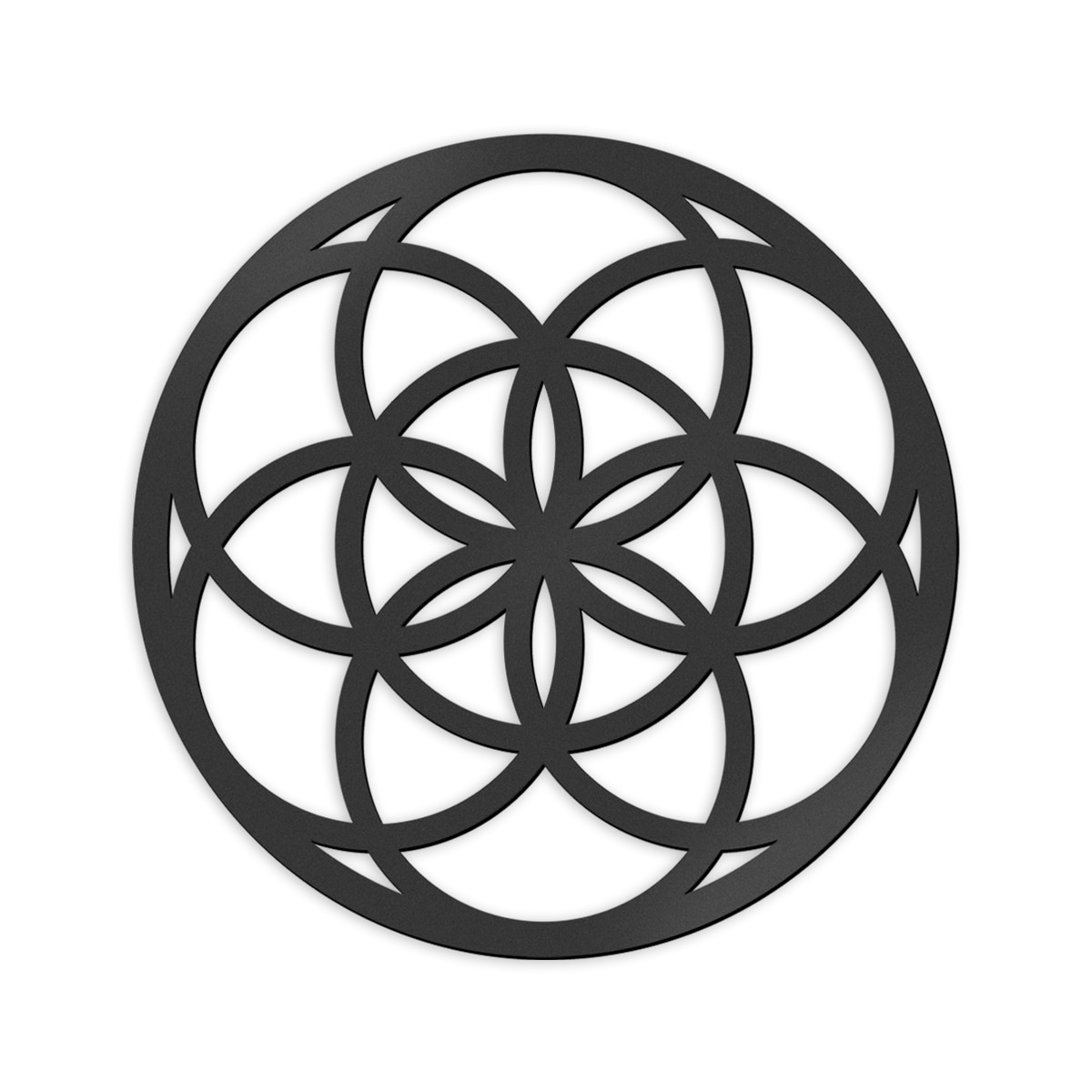 Decoratiune perete Seed of Life diametru 30 cm Otel