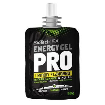 Energy Gel Pro cu aroma de lamaie, BIOTECH, 60g Energy Gel Pro cu aroma de lamaie, BIOTECH, 60g